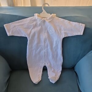 Absorba Classic White Baby Footie